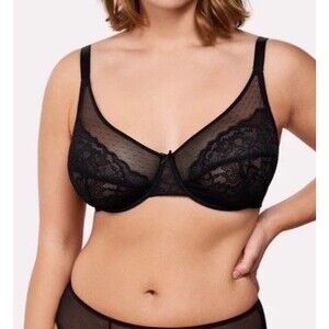 (Cardi B Recommends) HSIA Enchante Black Lace Underwire Bra 34G